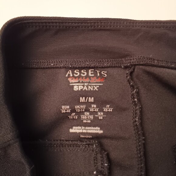 Assets By Spanx Leggings Size M Mid Rise Skinny Leg Black Color - Picture 5 of 9
